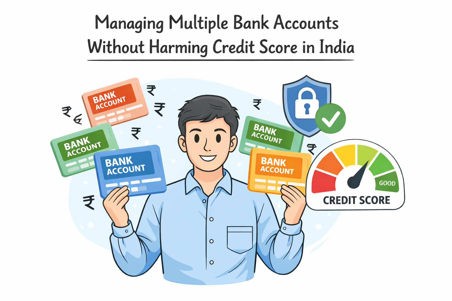 Managing multiple bank accounts without harming credit score in India